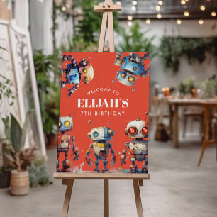 Poster Sinal de Festa de aniversário do Construtor de eng