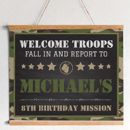 Poster Sinal de Festa de aniversário do Exército