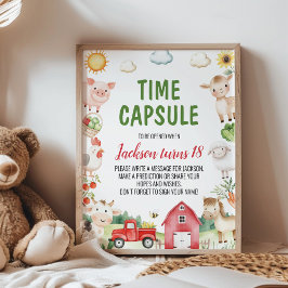 Poster Sinal de Festa de aniversário Horário dos Animais