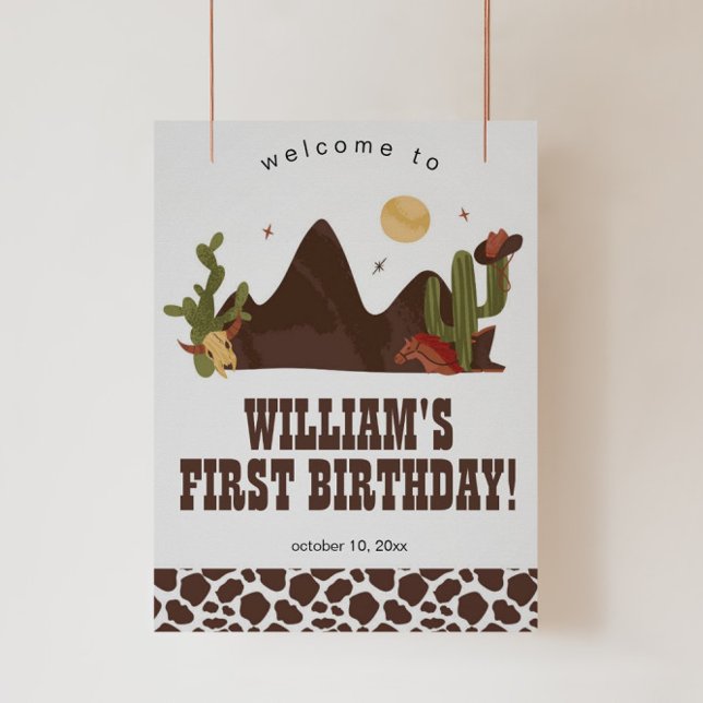 Poster Sinal de Festa de aniversário ou Chá de fraldas de (Criador carregado)