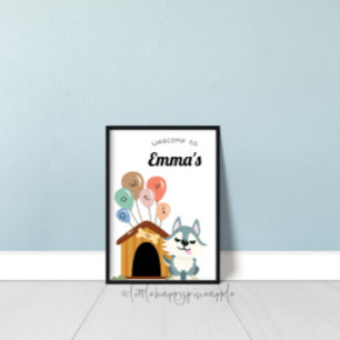 Poster Sinal de Festa de aniversário rouco