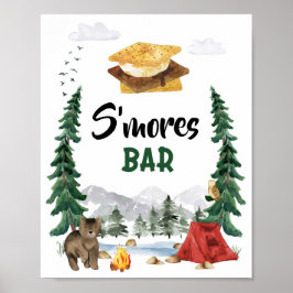 Poster Sinal de Festa de Bar de S'more