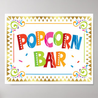 Poster Sinal de Festa de BAR POPCORN