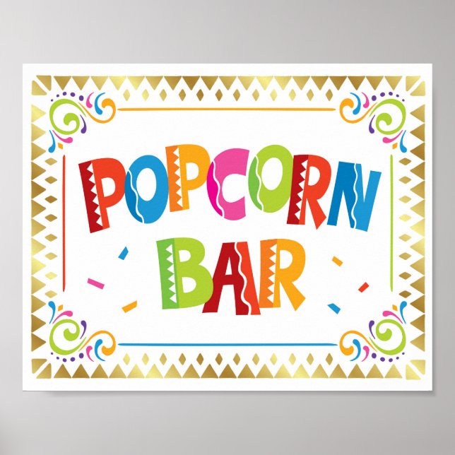 Poster Sinal de Festa de BAR POPCORN (Frente)