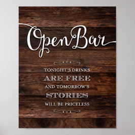 Poster Sinal de Festa de BAR Russo Chic OPEN