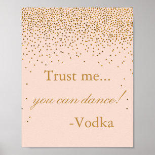 Póster Sinal de Festa de casamento de Confetti Rosa e Dou