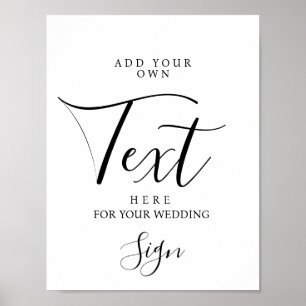 Poster Sinal de festa de casamento personalizada moderna