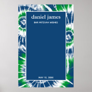 Poster Sinal de Festa de Coroa Azul e Verde no Conselho