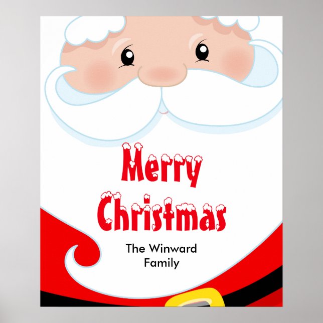 Poster Sinal de Festa de Natal do Papai Noel (Frente)