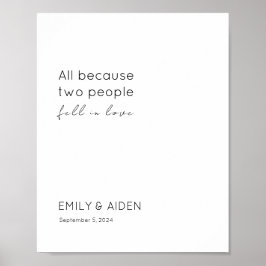 Poster Sinal de Festa de noivado de Ensaio de Casamento