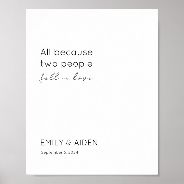 Poster Sinal de Festa de noivado de Ensaio de Casamento (Frente)