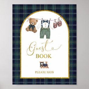 Poster Sinal de festa do livro de visitas de um pequeno c