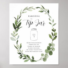 Poster Sinal de festa para futuros pais com dicas de pare