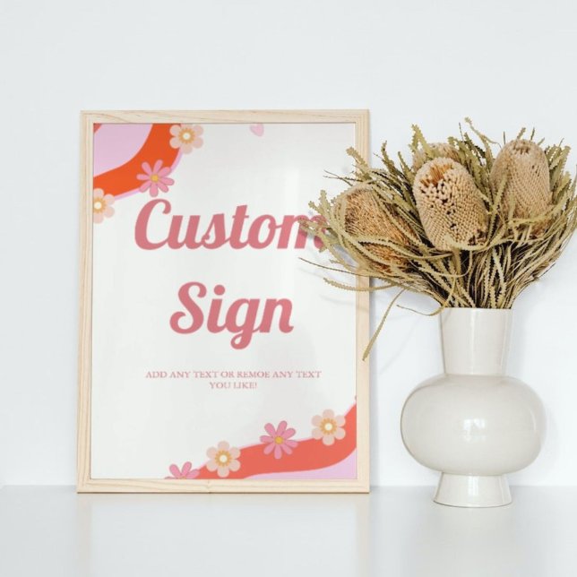 Poster Sinal de festa Personalizada do coração do namorad (Criador carregado)