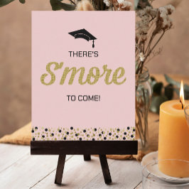 Poster Sinal de Formando Rosa de Confetti - Escrito Gold 