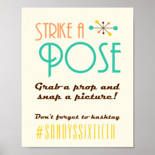 Poster Sinal de Foto do Tema de Aniversário Moderno do me