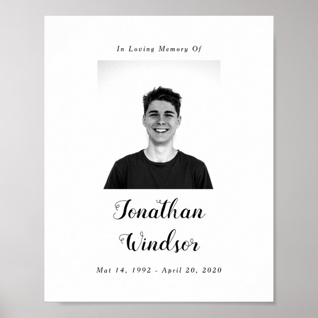 Poster Sinal De Foto Funeral, Celebração Do Sinal De Vida (Frente)