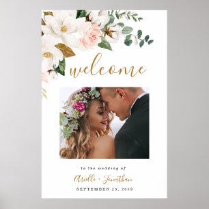 Poster Sinal de Fotografia de Boas-vindas ao Casamento Fl
