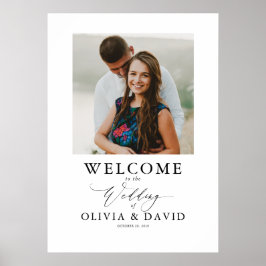 Poster Sinal de Fotografia de Boas-vindas do Casamento Mo