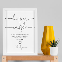 Poster Sinal de Fralda de gênero minimalista Raffle