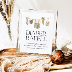 Poster Sinal de Fralda de Raffle para agricultores em cre