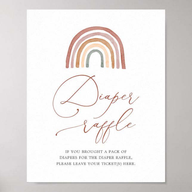 Poster Sinal de Fralda do arco-íris (Frente)