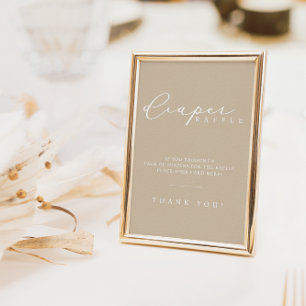 Poster Sinal de Fralda Mínima da Estação de Raffle