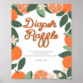 Poster Sinal de Fralda Pequena - Clementine Citru