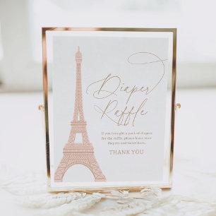 Poster Sinal de Fralda Raffle da Torre Eiffel Paris