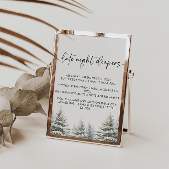 Poster Sinal de Fraldas Noturnas com Chá de fraldas de in (Criador carregado)