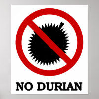 Sinal de Fruta Tropical NO Durian