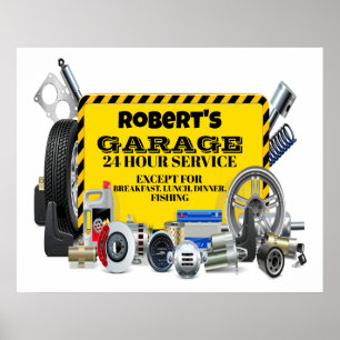 Poster Sinal de Garagem Humor