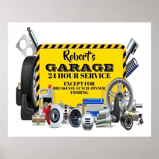 Poster Sinal de Garagem Humor (Frente)