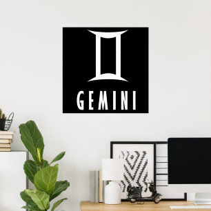 Poster Sinal de gemini zodiac