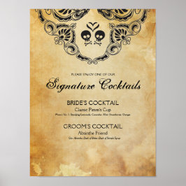 Poster Sinal de gótico Signature Cocktail Halloween