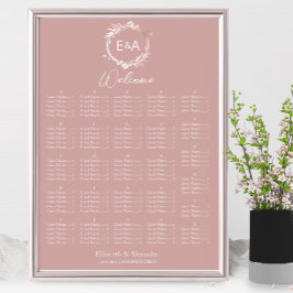 Poster Sinal de gráfico de assento alfabético monograma