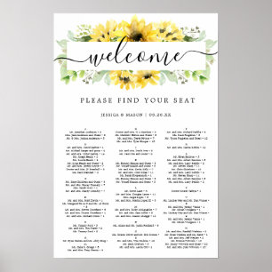 Poster Sinal de Gráfico de Assentos para Casamento no Jar