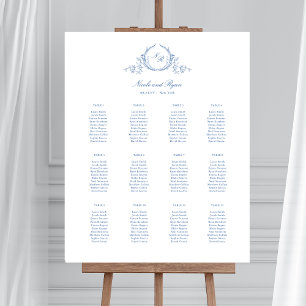 Poster Sinal de Gráfico de Casamento de Casamento Monogra