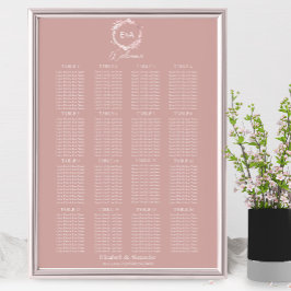 Poster Sinal de Gráfico de Casamento de Monograma