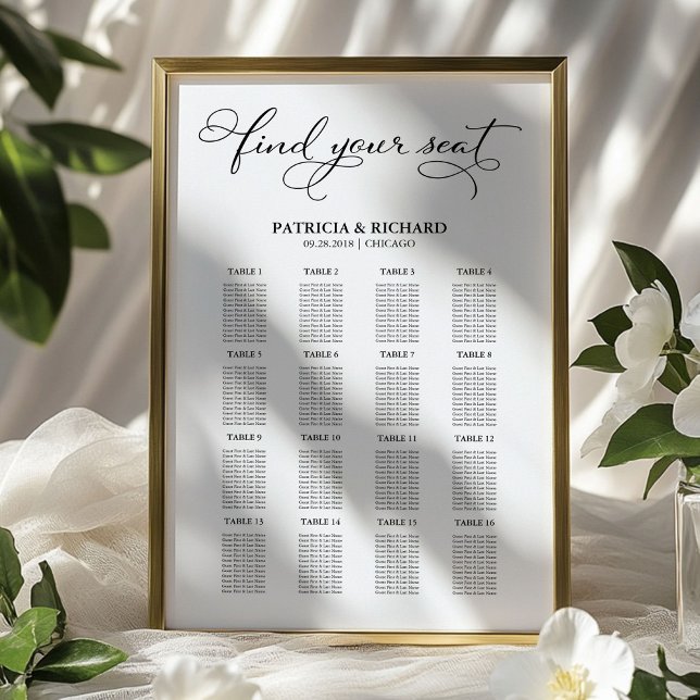 Poster Sinal de Gráfico de Casamento Script Elegante (Criador carregado)