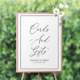 Poster sinal de Gráficos e Presentes preto e branco do sc