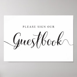 Poster Sinal de Guestbook de Casamento. Assinar nosso Gui