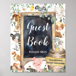 Poster Sinal de Guestbook de Jardim Verde