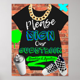 Poster Sinal de Guestbook Hip Hop Urbano