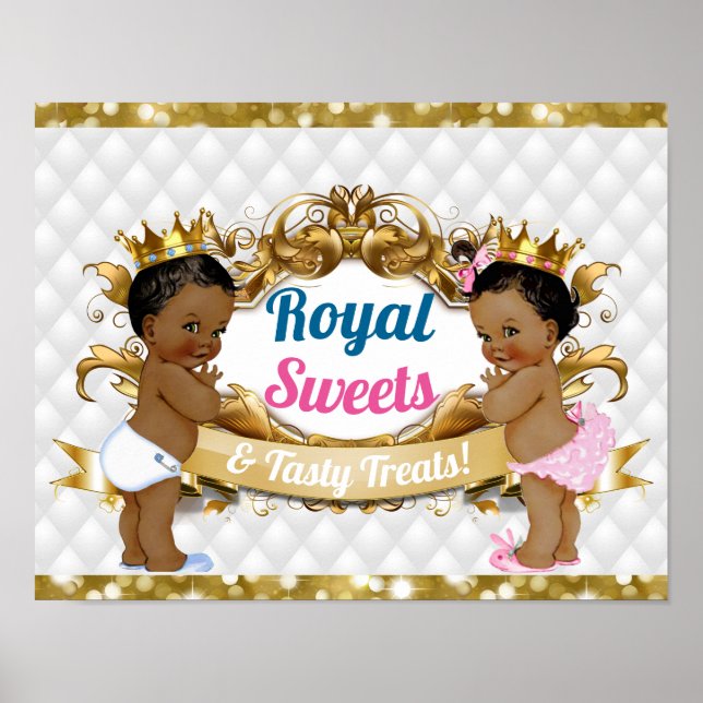 Poster Sinal de Guloseimas de Revelação de Gênero African (Frente)