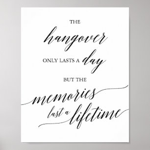 Poster Sinal de Hangover e Memórias de Caligrafia Preta E