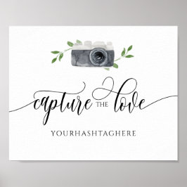 Poster Sinal de Hashtag de Casamento Compartilhe Amor Aqu