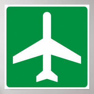 Poster Sinal de Higway do aeroporto