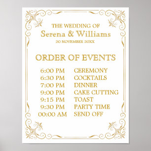 Póster Sinal de Horário de Eventos Gatsby Art Deco