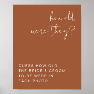 Poster Sinal de Idade de COentro Boho Terracotta